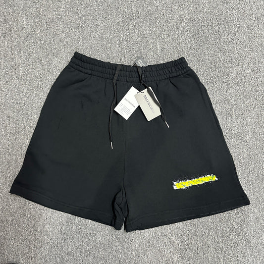 Balenciaga Messy Spray Baggy Sweat Shorts