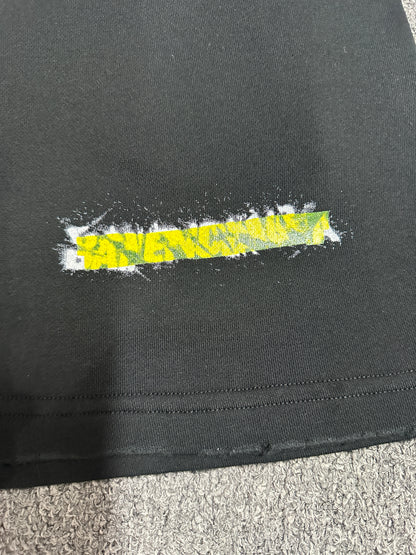 Balenciaga Messy Spray Baggy Sweat Shorts