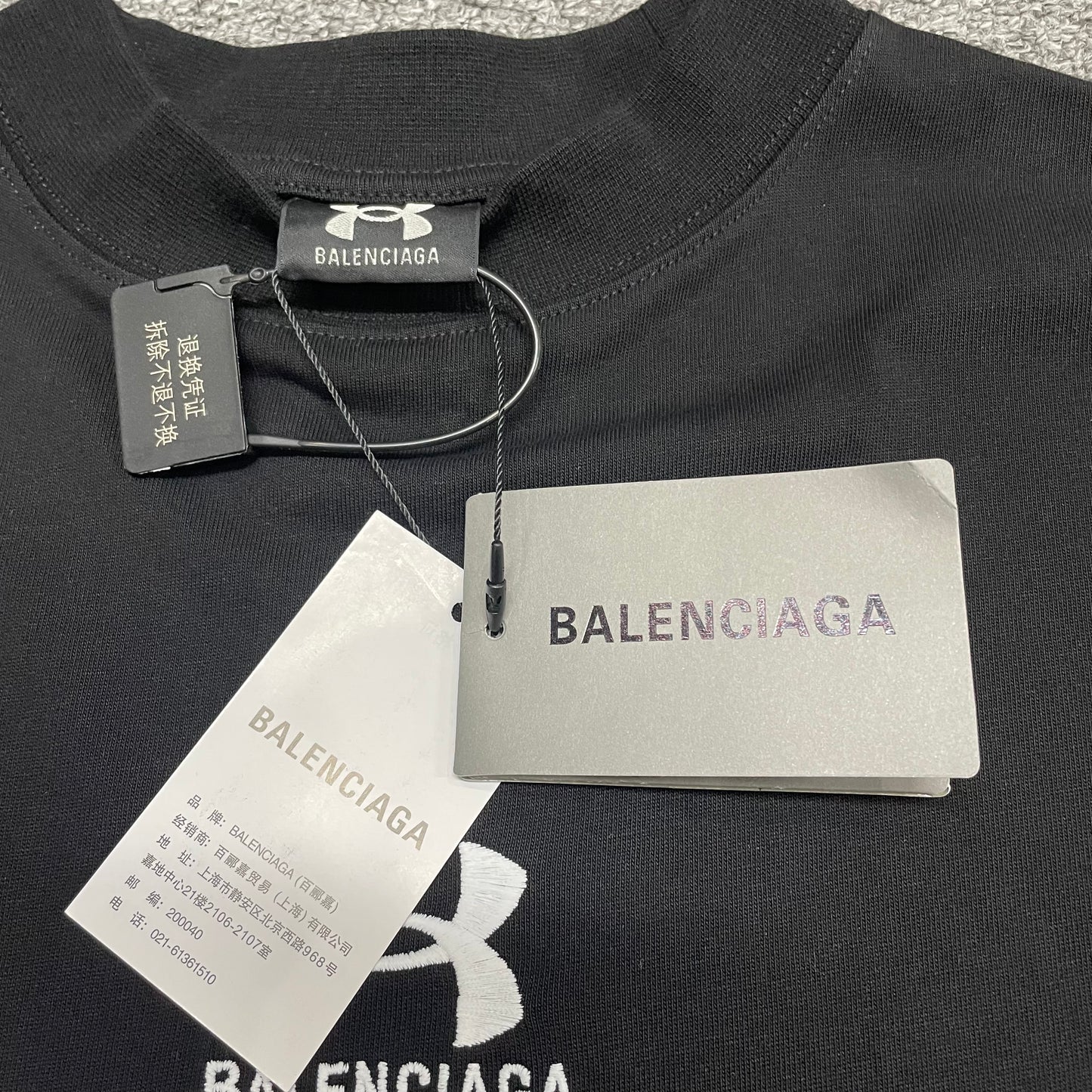Balenciaga x Under Armour Logo Embroidered T-Shirt
