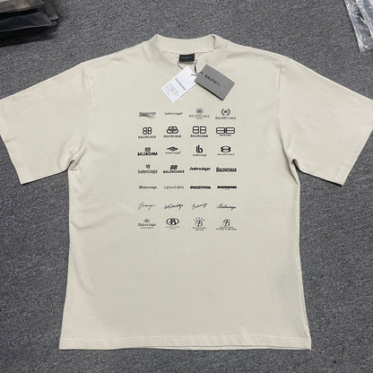 Balenciaga Archives Logos-Print T-Shirt