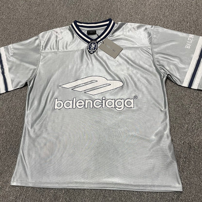 Balenciaga 3B Football V-Neck Oversized T-Shirt / Jersey