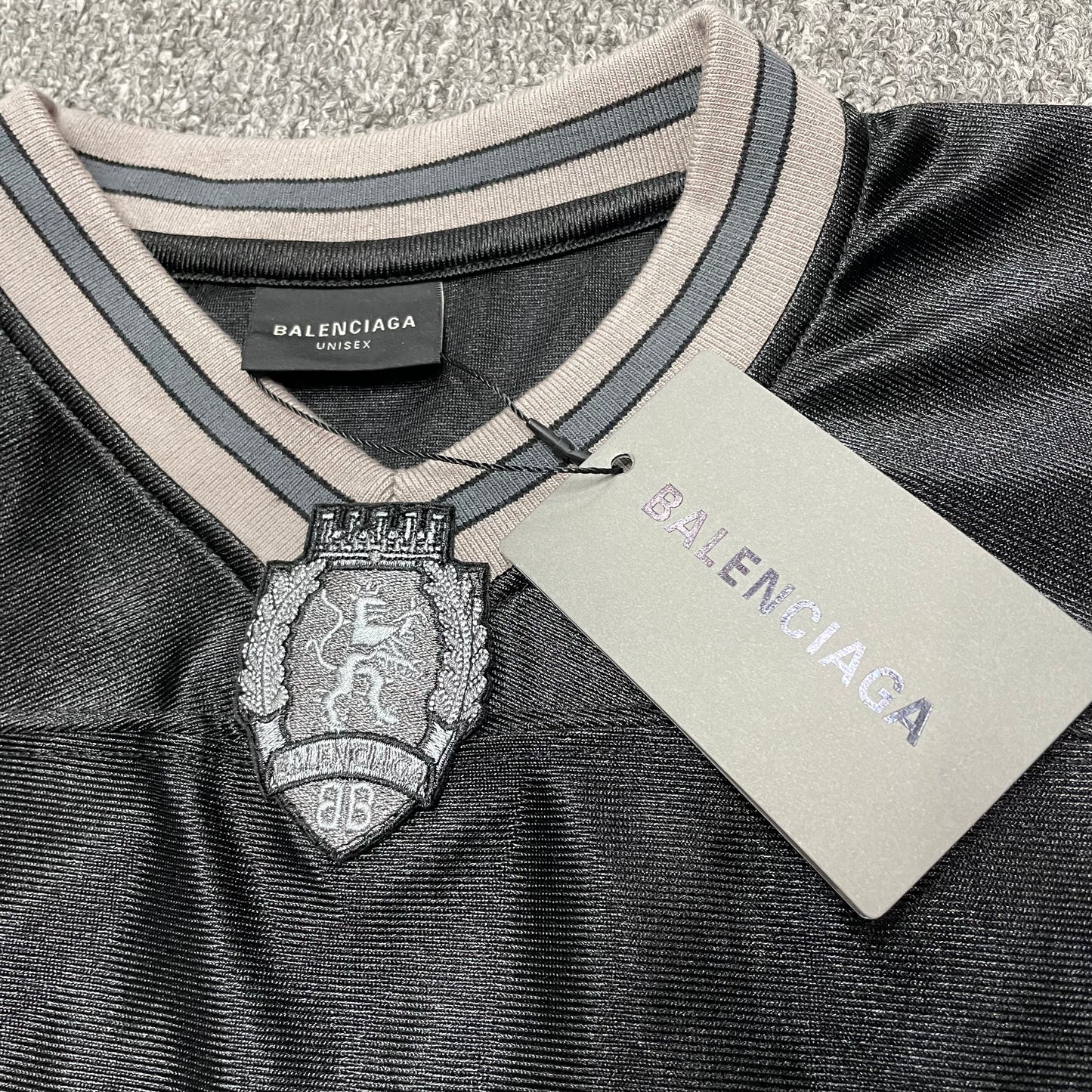 Balenciaga 3B Football V-Neck Oversized T-Shirt / Jersey