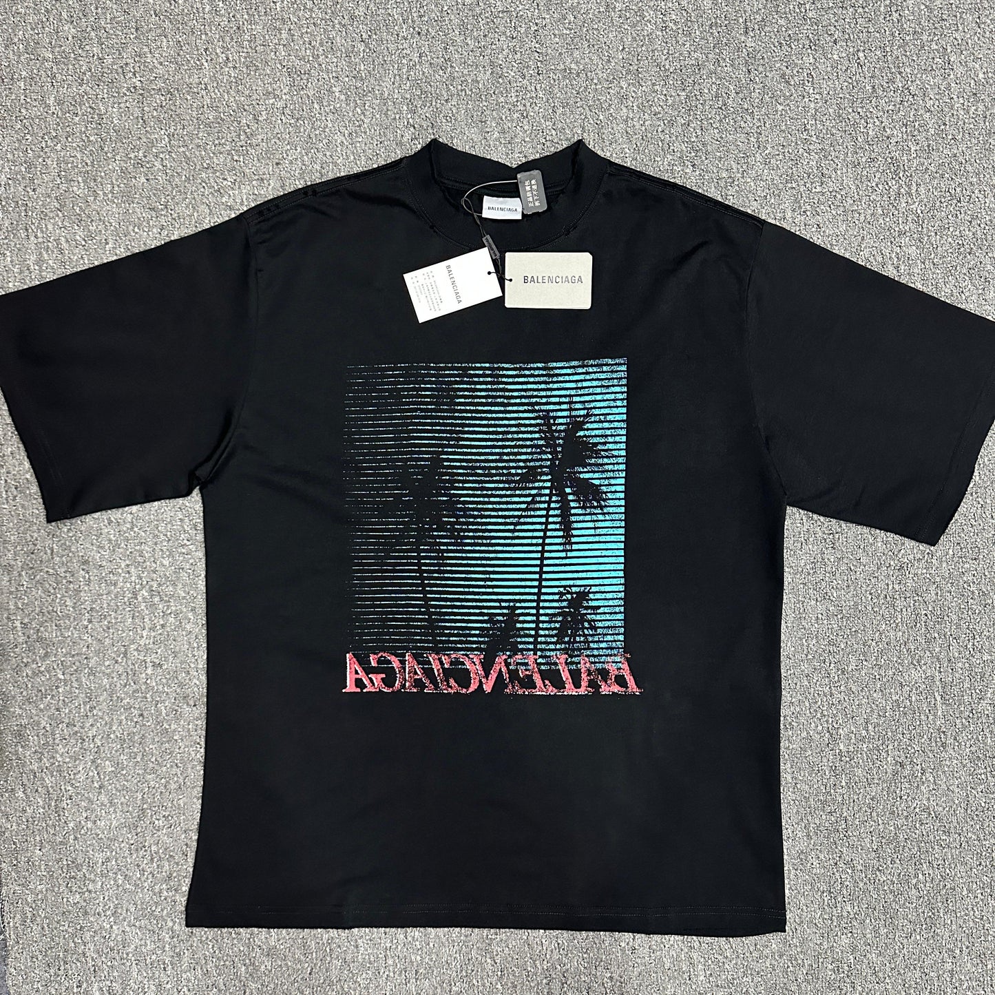 Balenciaga Vintage Holiday Graphic Print T-Shirt