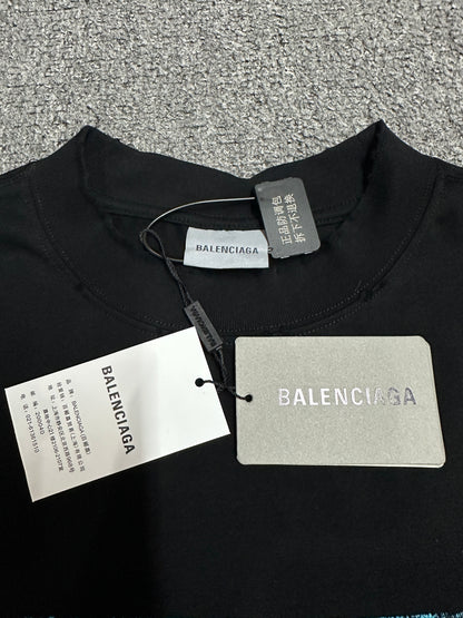 Balenciaga Vintage Holiday Graphic Print T-Shirt