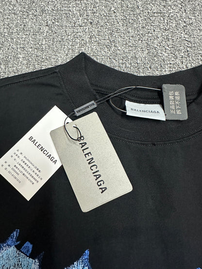Balenciaga Paris Thunderstorm Oversized T-Shirt