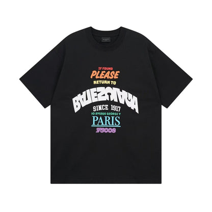 Balenciaga "Please Return To" Black Graphic T-Shirt