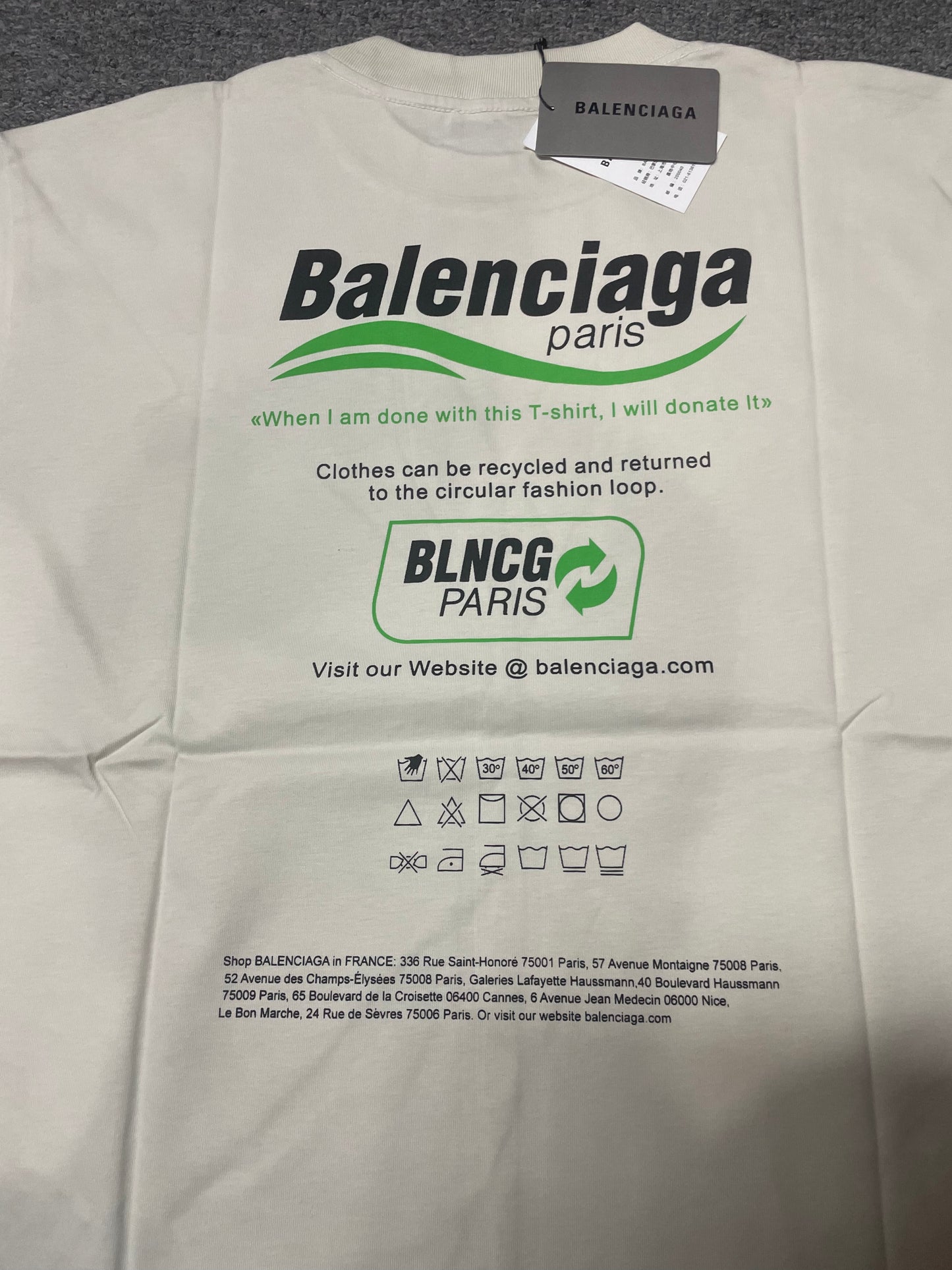 Balenciaga Dry Cleaning / Recycle Boxy T-Shirt