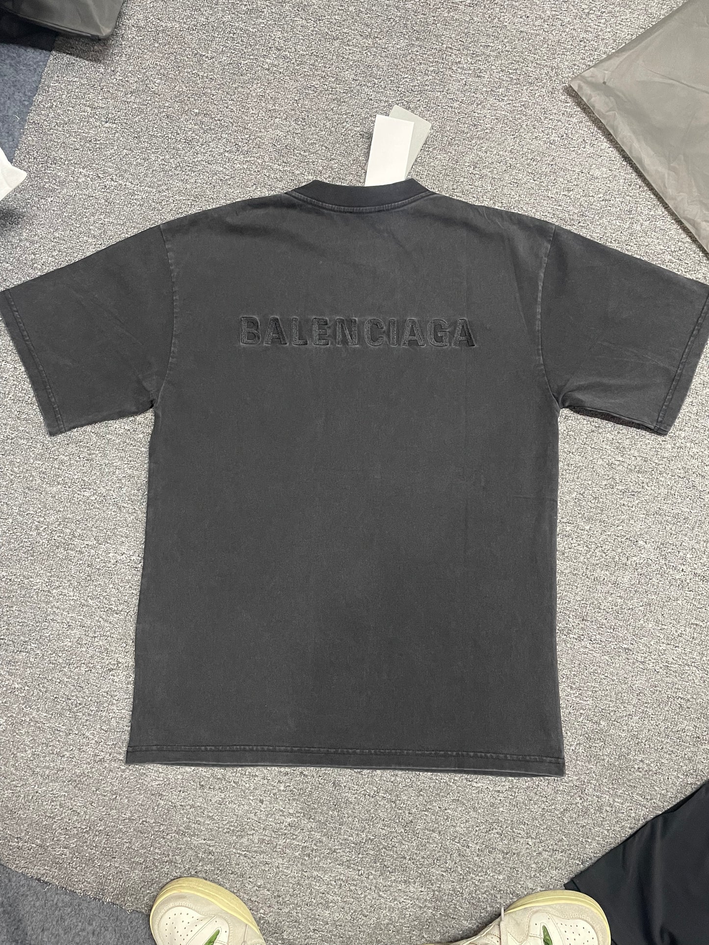 Balenciaga Faded Tone-on-Tone Logo T-Shirt