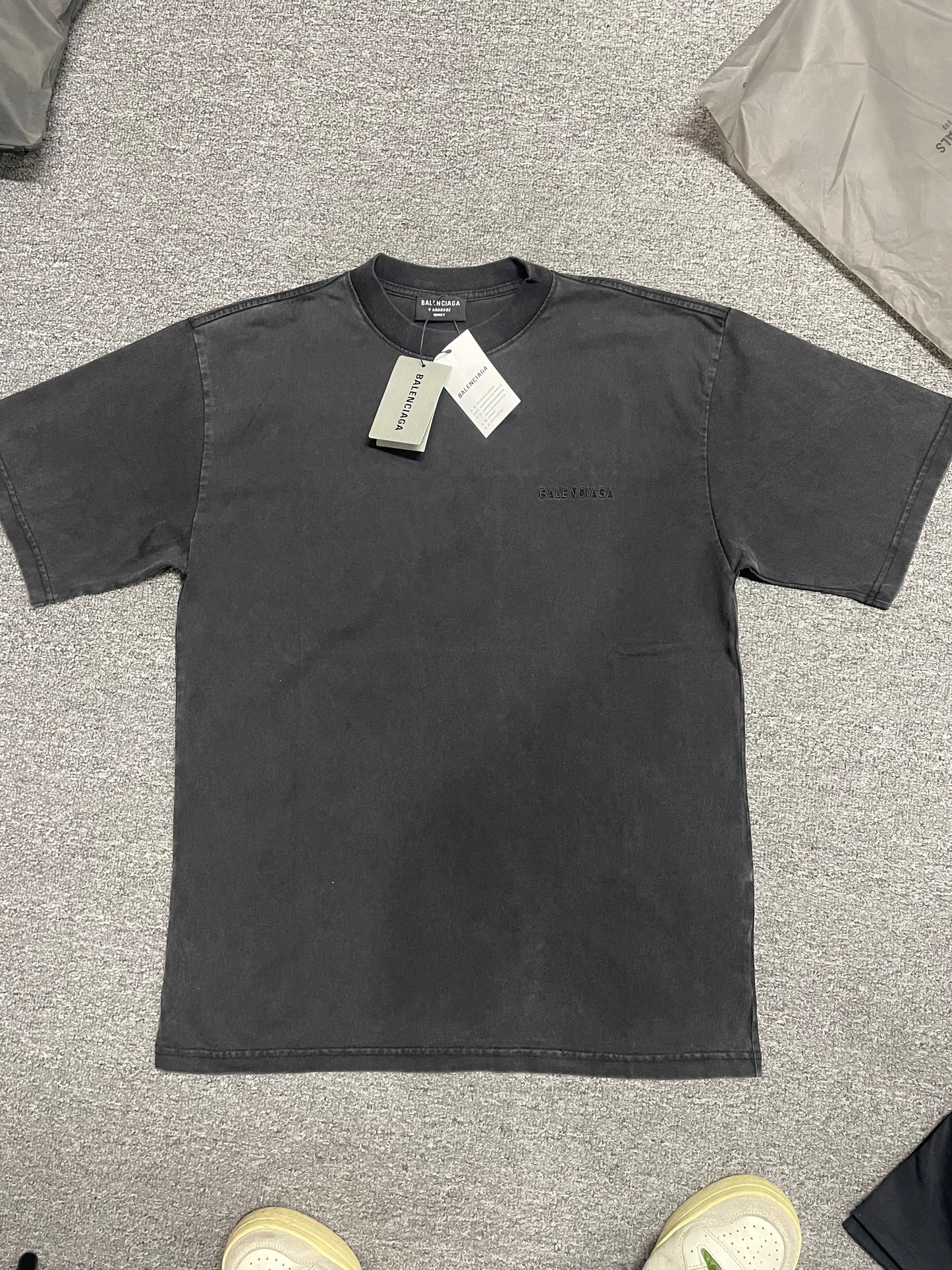 Balenciaga Faded Tone-on-Tone Logo T-Shirt