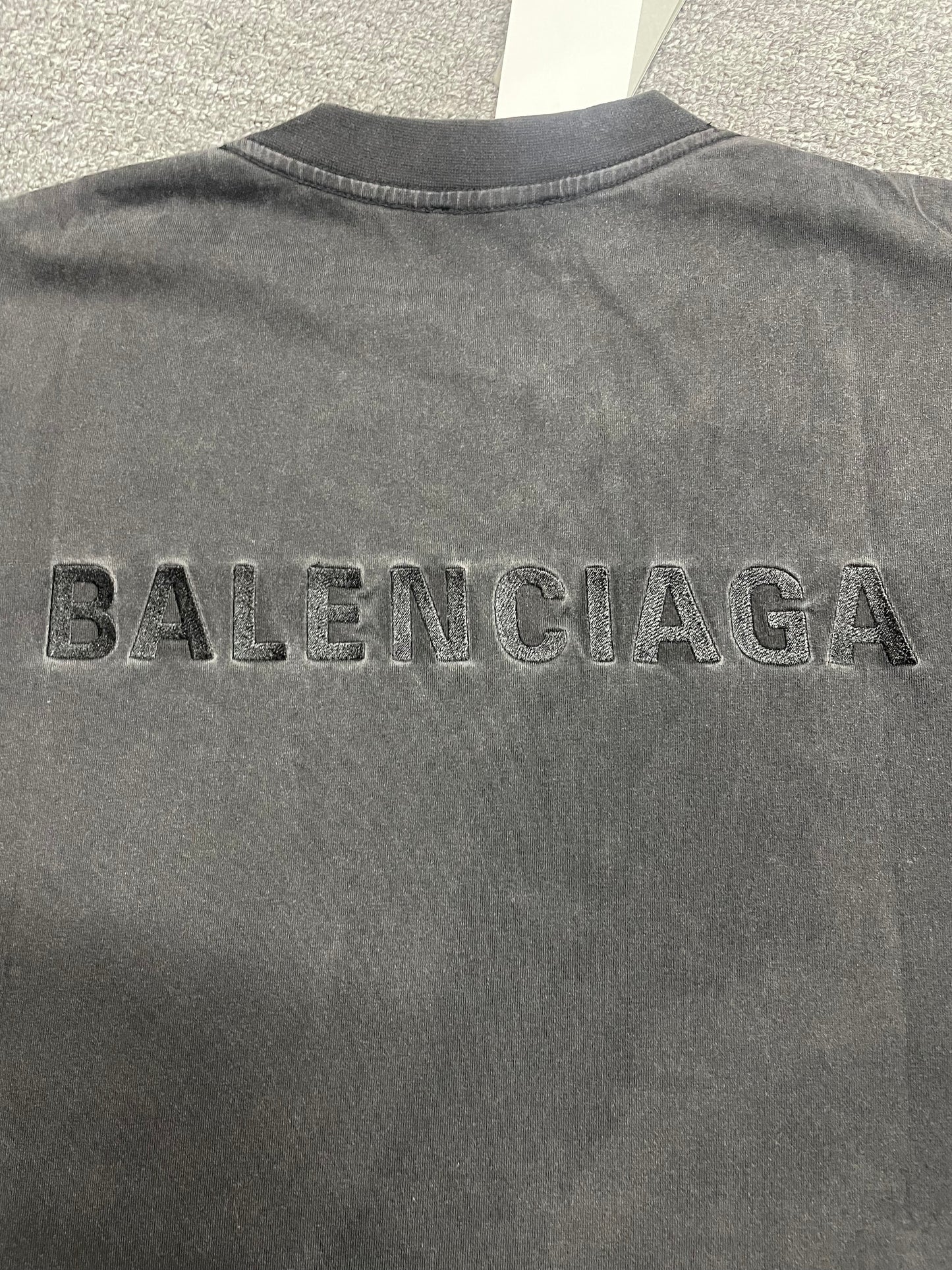 Balenciaga Faded Tone-on-Tone Logo T-Shirt