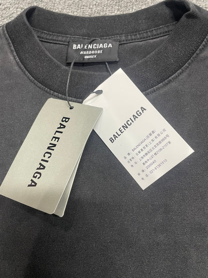 Balenciaga Faded Tone-on-Tone Logo T-Shirt
