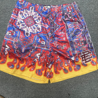 Eric Emanuel EE Basic Short Red Blue Bandana Flame