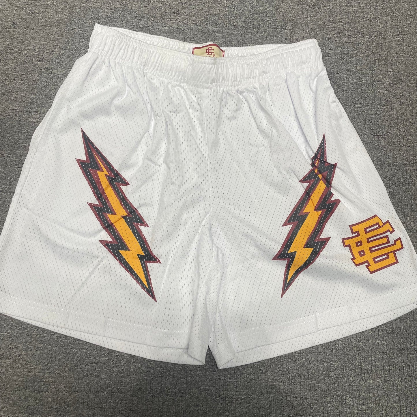 Eric Emanuel EE Basic Lightning Bolt Short White Yellow Orange