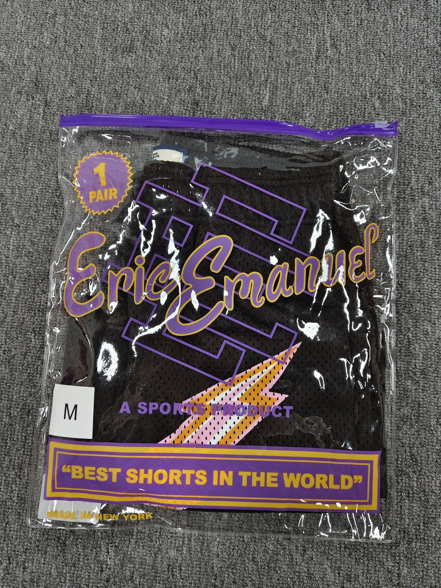 Eric Emanuel EE Basic Lightning Bolt Short Yellow Purple Pink