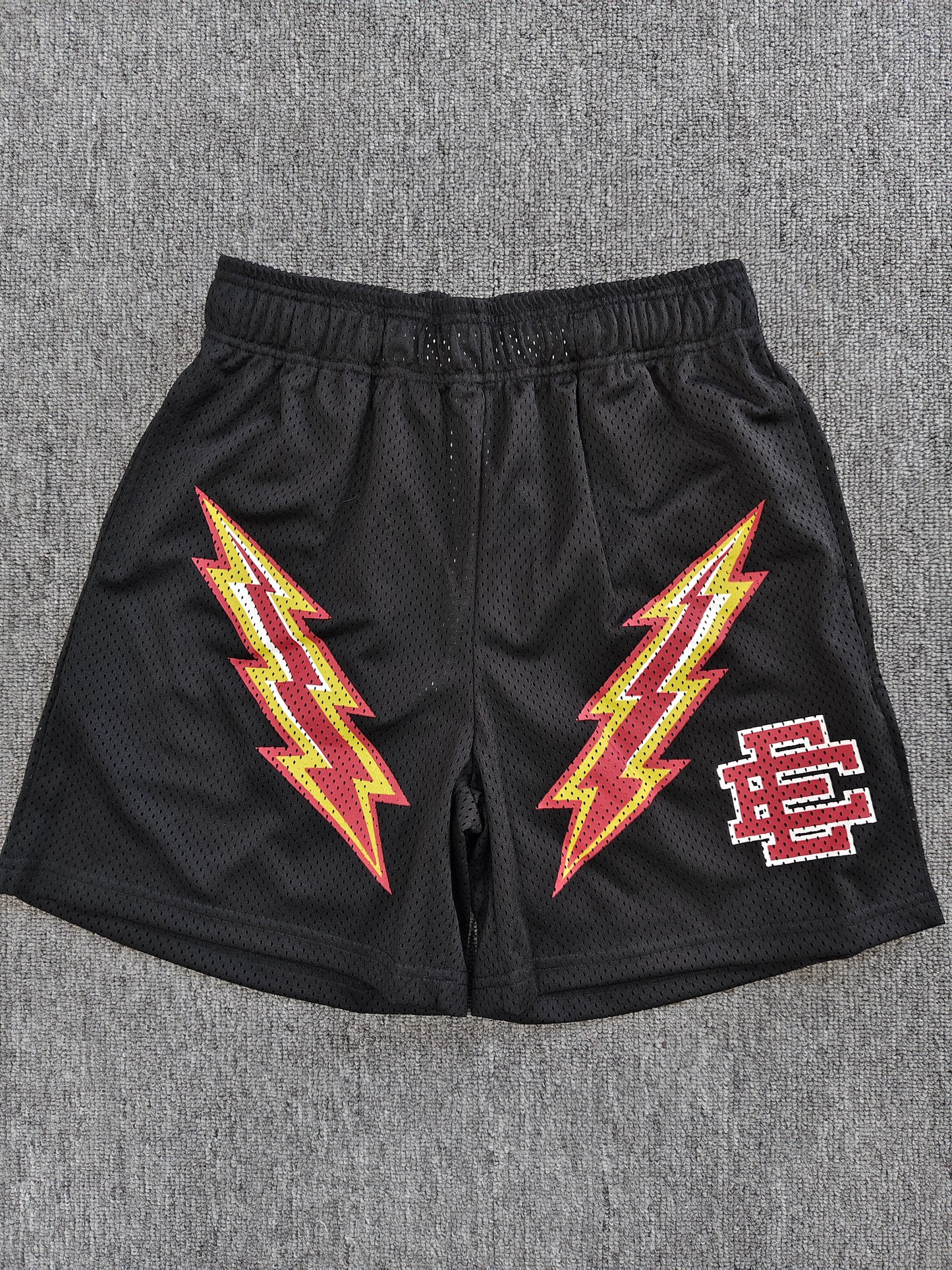 Eric Emanuel EE Basic Lightning Bolt Short Black Yellow Red