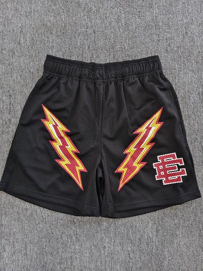 Eric Emanuel EE Basic Lightning Bolt Short Black Yellow Red