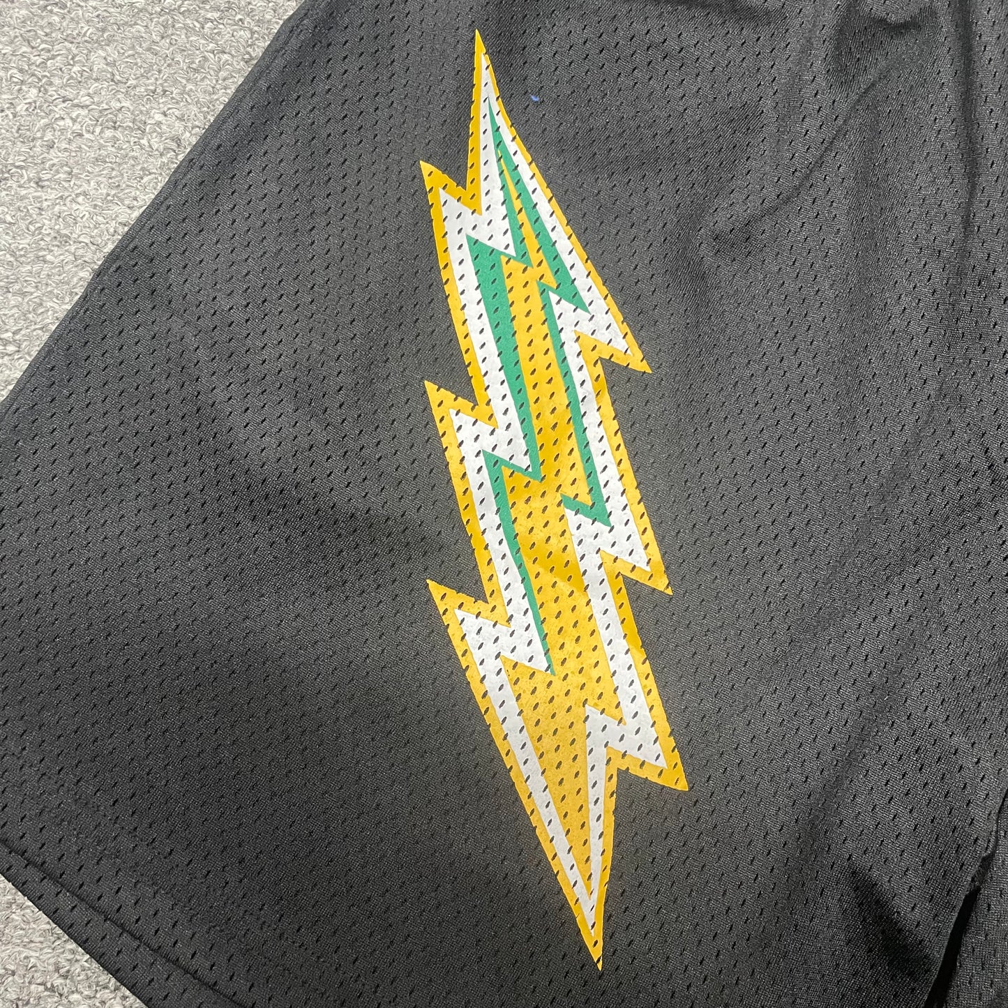 Eric Emanuel EE Basic Lightning Bolt Short Black Yellow Teal