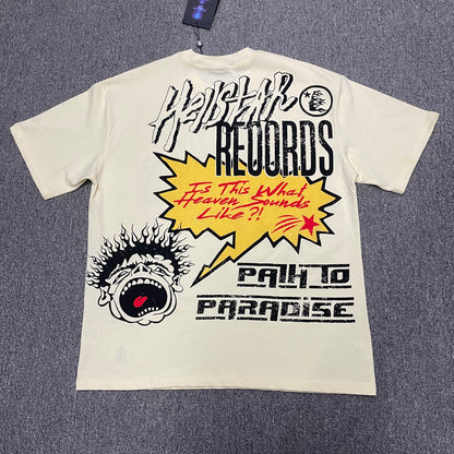 Hellstar Path to Paradise white T-shirt back view showing the full rear graphic design