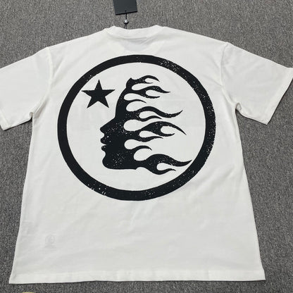 Hellstar Sports Logo white T-shirt back view showing the complete rear graphic artwork