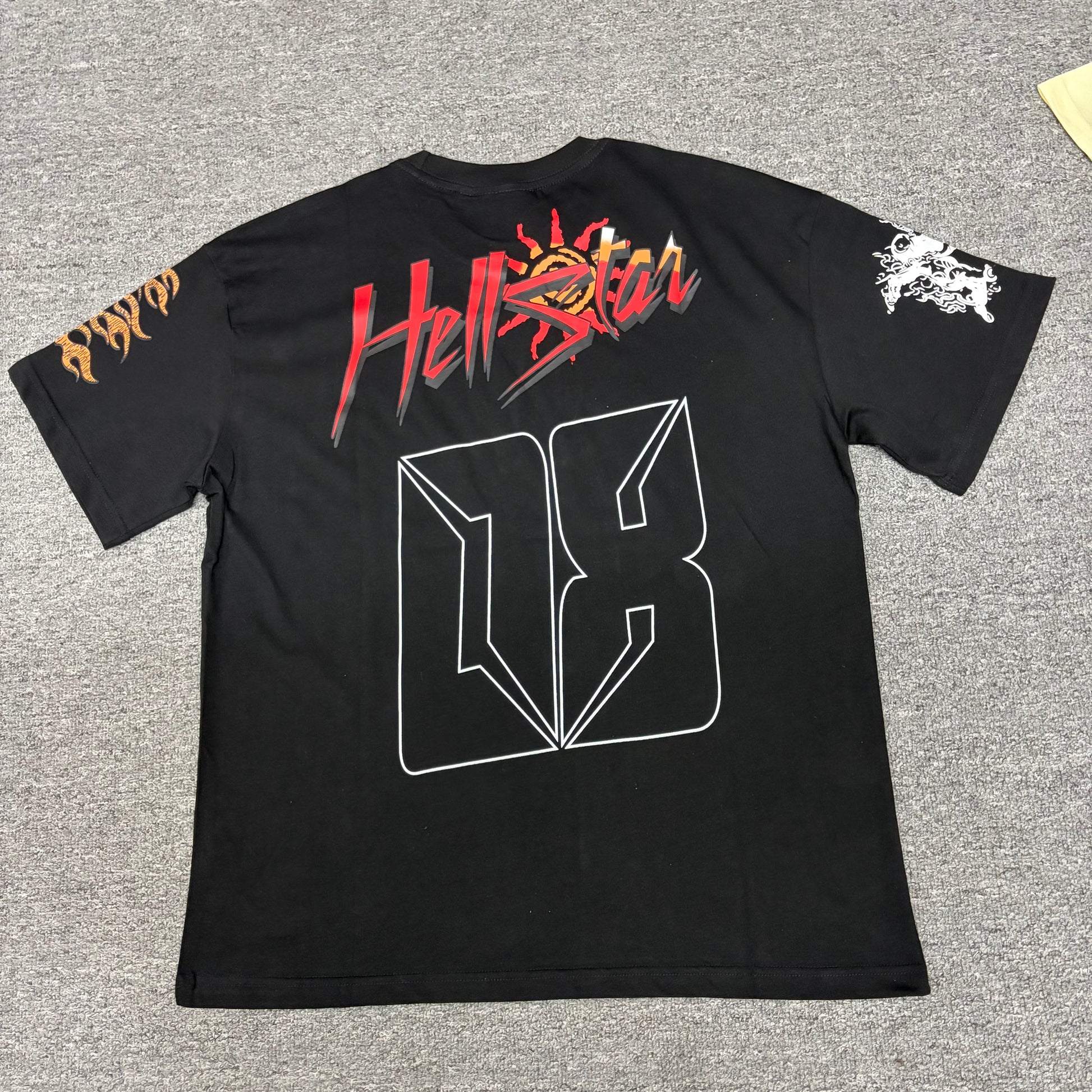 Hellstar 08 Path to Paradise Black and Red T-Shirt back view with full graphic artwork