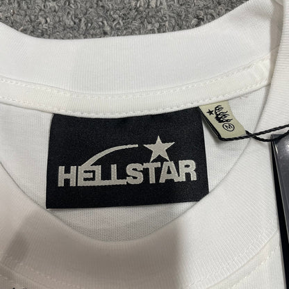 Hellstar branded neck label and crew-neck stitching on the Flame Tribal Motion T-Shirt
Ribbed crew-neck collar and stitching detail on the Hellstar graphic T-shirt
Size label detail inside the Hellstar Flame Tribal Motion graphic T-shirt