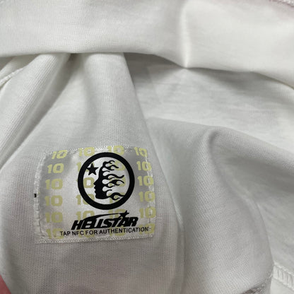 NFC tag detail on the Hellstar Sport Logo T-Shirt for product inspection