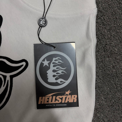 Front view of the Hellstar flame and star logo hangtag
