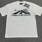 Hellstar Classic Rhinestone Logo T-shirt in white front view