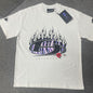Hellstar H Blue Flame graphic T-shirt in white front view
