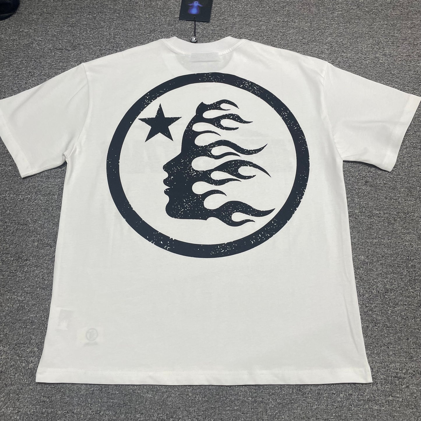 Hellstar Sports Core white T-shirt back view showing the rear graphic