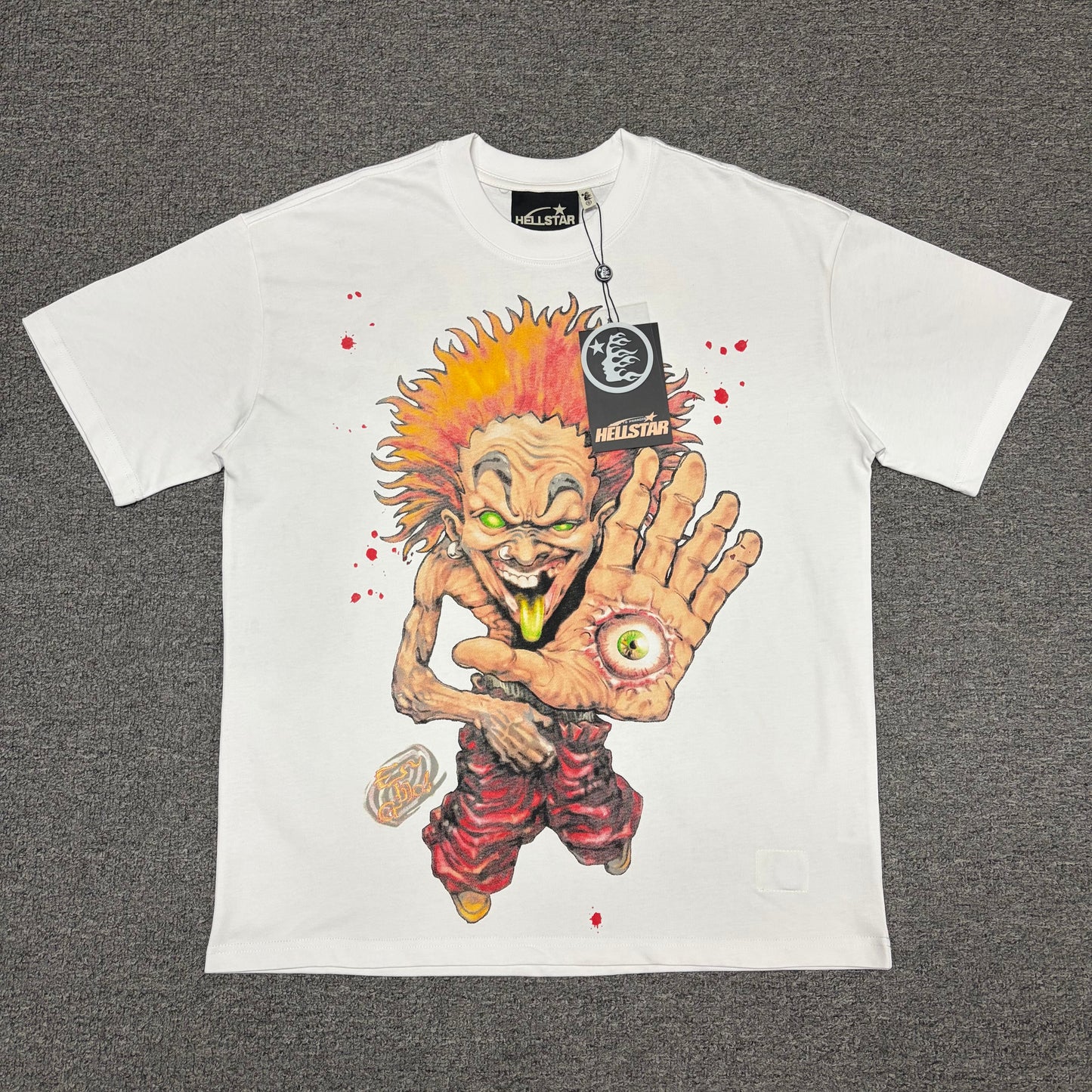 Hellstar Evil Eye graphic T-shirt in white front view