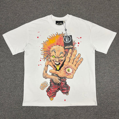 Hellstar Evil Eye graphic T-shirt in white front view
