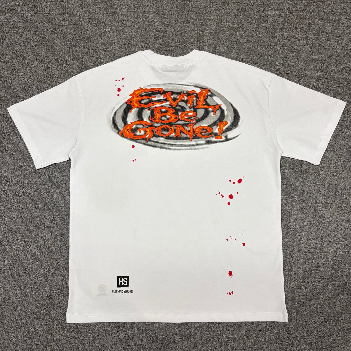Hellstar Evil Eye white T-shirt back view showing the rear graphic