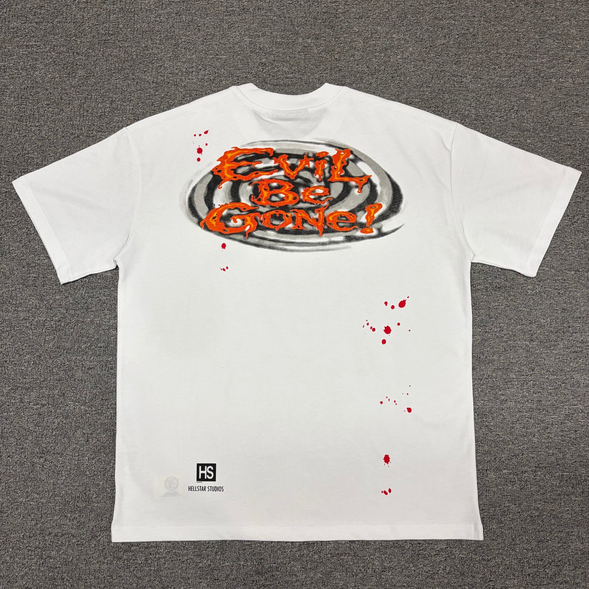 Hellstar Evil Eye white T-shirt back view showing the rear graphic