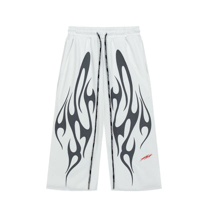 Hellstar Flame Shorts - White