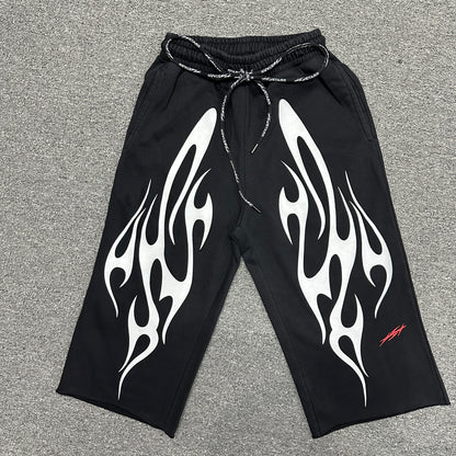 Hellstar Flame Shorts - White