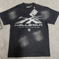 Hellstar Chrome Logo T-shirt in washed black front view