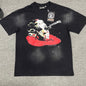 Hellstar UFO Attacks Planet graphic T-shirt in washed black front view
