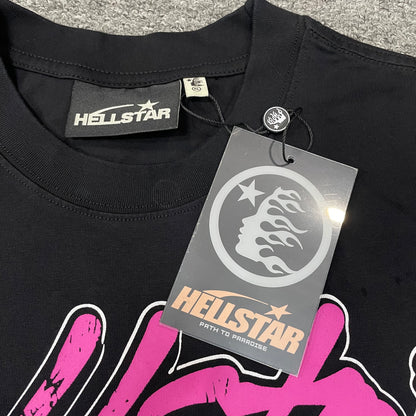 Crew neck collar and stitching detail on Hellstar No Humanity T-shirt
Hellstar woven neck label inside No Humanity washed black T-shirt
Hellstar size label detail inside No Humanity washed black T-shirt
Hellstar branded hangtag attached to No Humanity washed black T-shirt