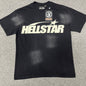 Hellstar Classic Logo T-shirt in washed black front view