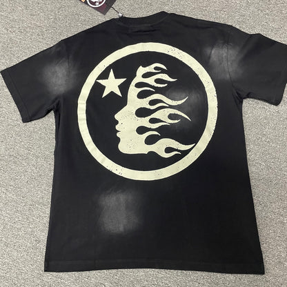 Hellstar Classic washed black T-shirt back view with rear graphic