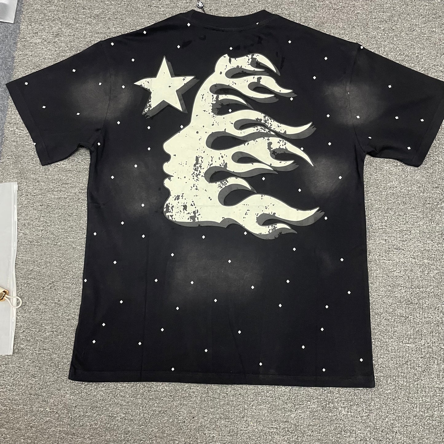 Hellstar Death to Paradise washed black T-shirt back view