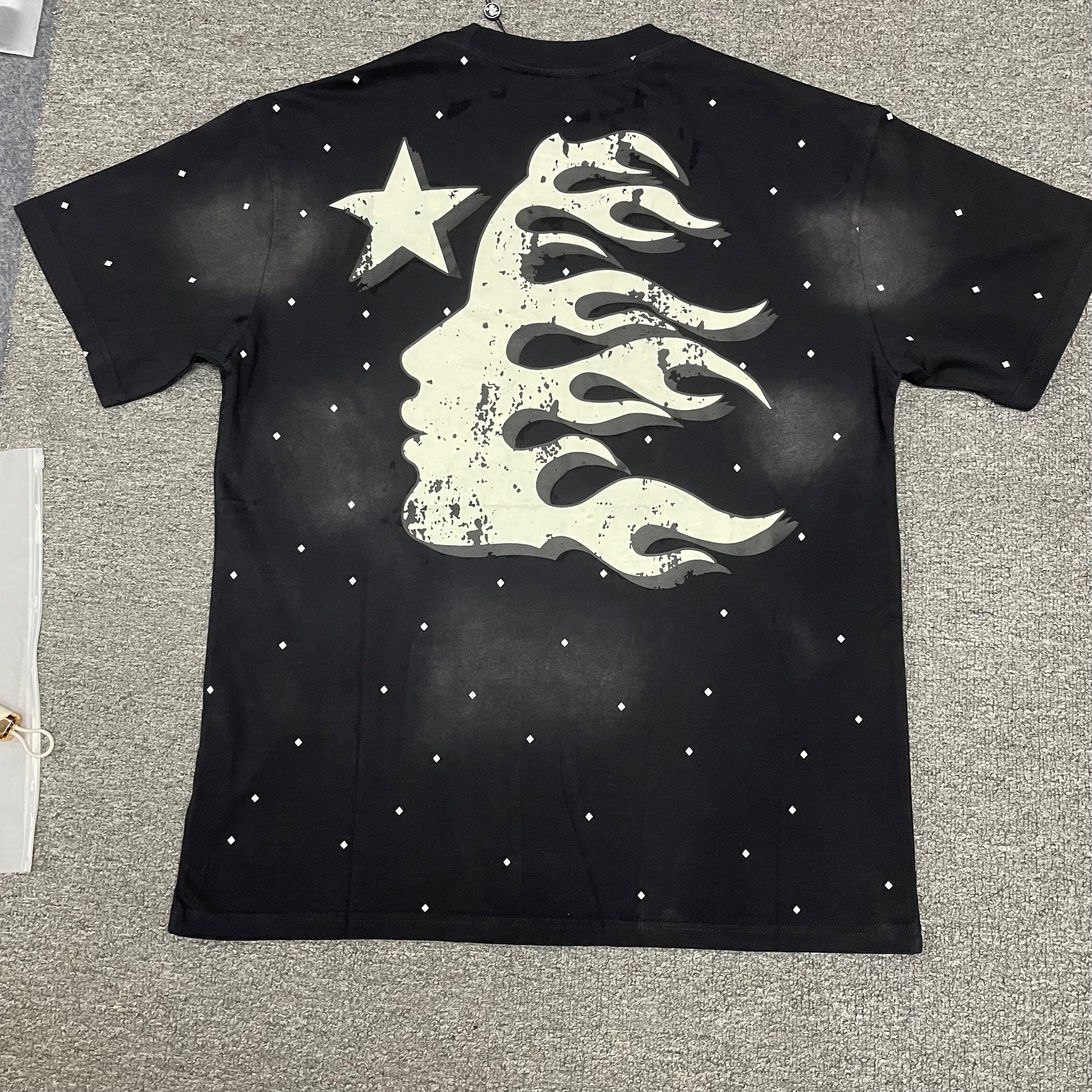 Hellstar Death to Paradise washed black T-shirt back view