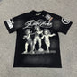 Hellstar The Path to Paradise cherub graphic T-shirt in washed black front view
