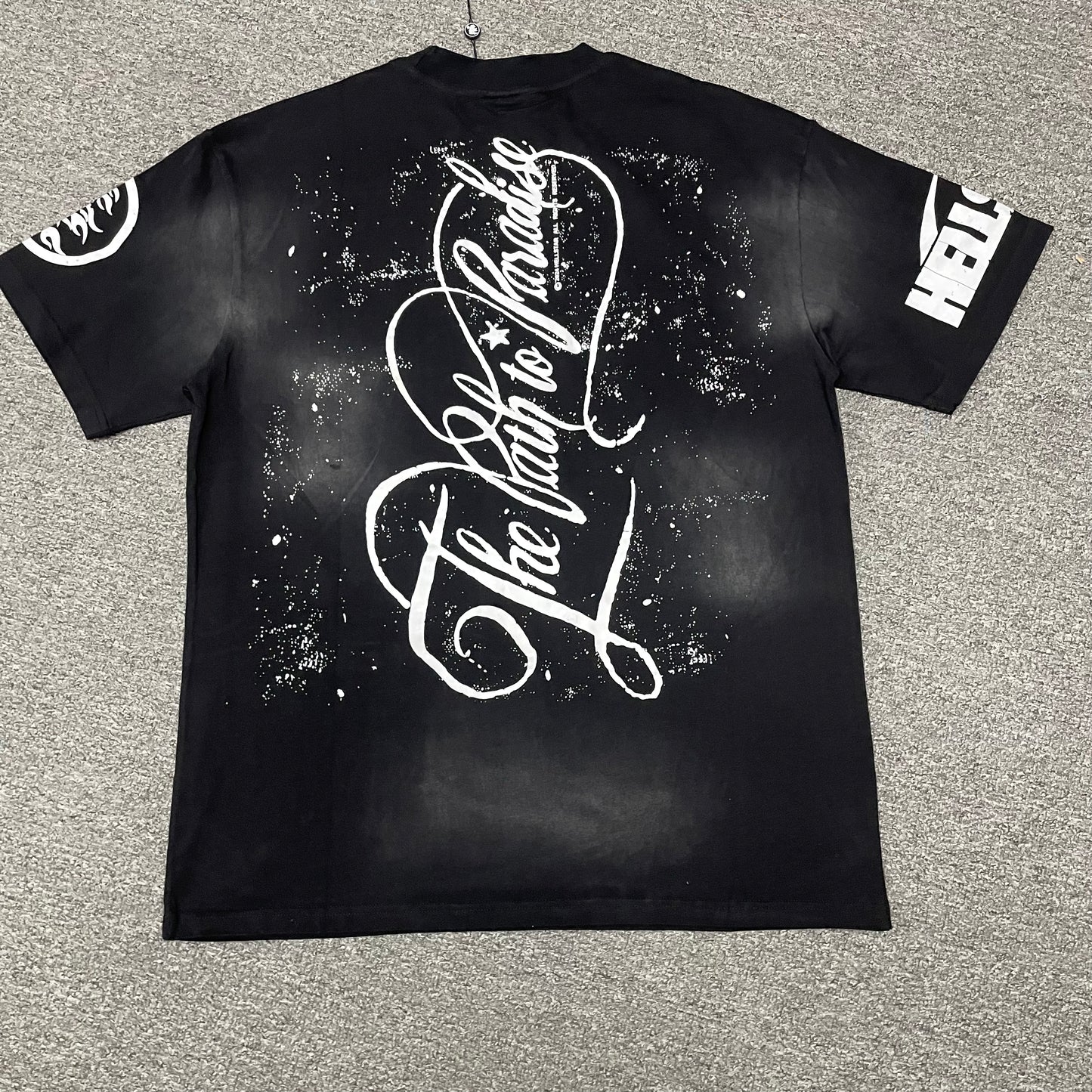 Hellstar Path to Paradise washed black T-shirt back view