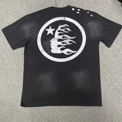 Hellstar I Love NY washed black T-shirt back view