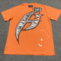 Hellstar H Sharp orange graphic T-shirt front view