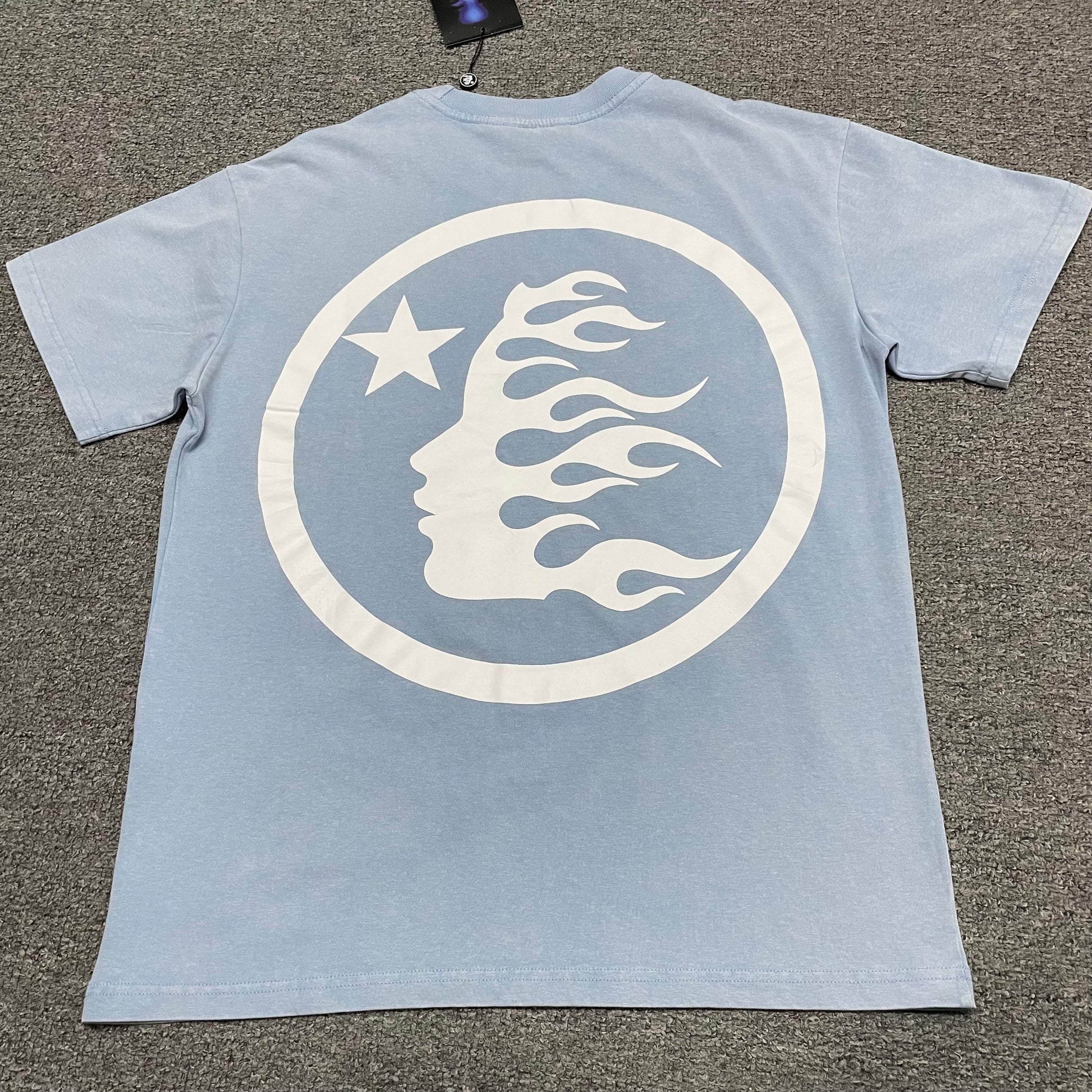 Hellstar Sports Core washed blue T-shirt back view