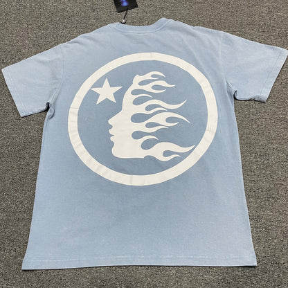 Hellstar Sports Core washed blue T-shirt back view