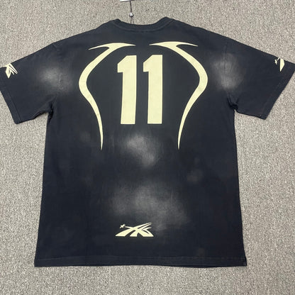 Hellstar Fist Bump washed black T-shirt back view